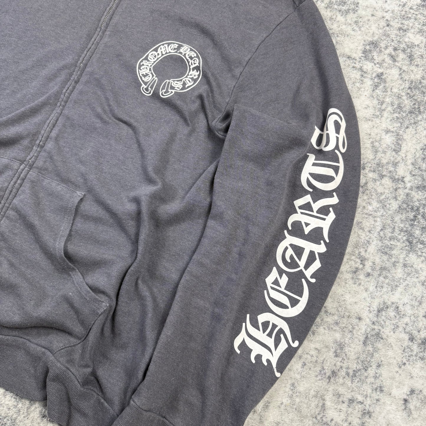 Chrome Hearts Vintage Horseshoe ‘Grey’ Zip Hoodie