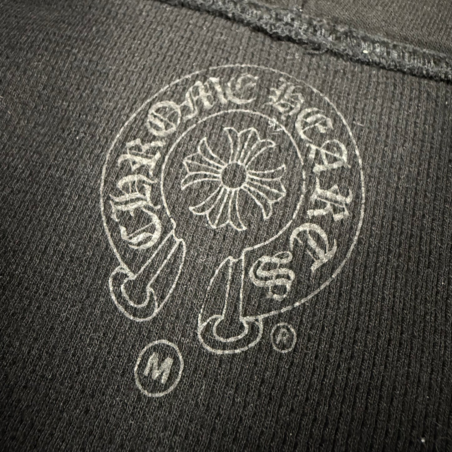 Chrome Hearts Thermal Horseshoe Logo Cropped ‘Black’ Zip Hoodie