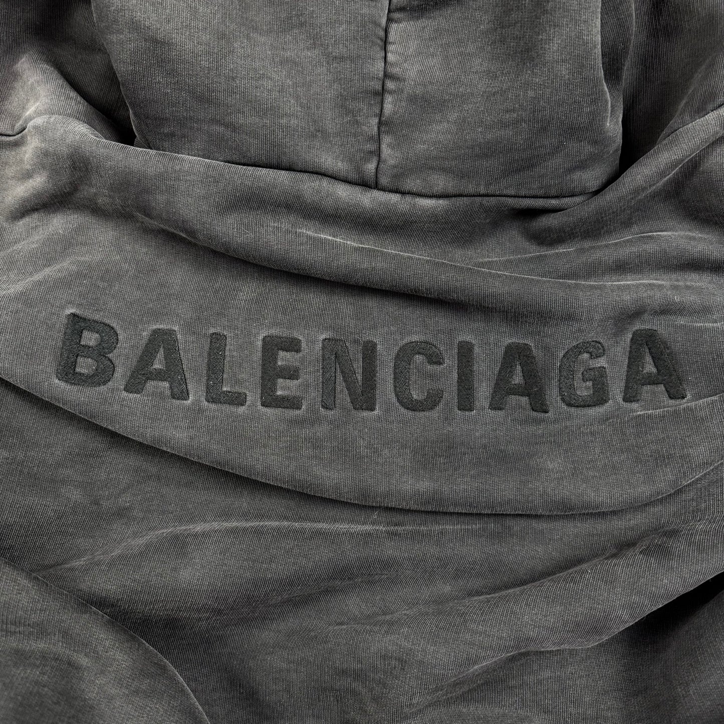 Balenciaga Washed Big Logo Hoodie