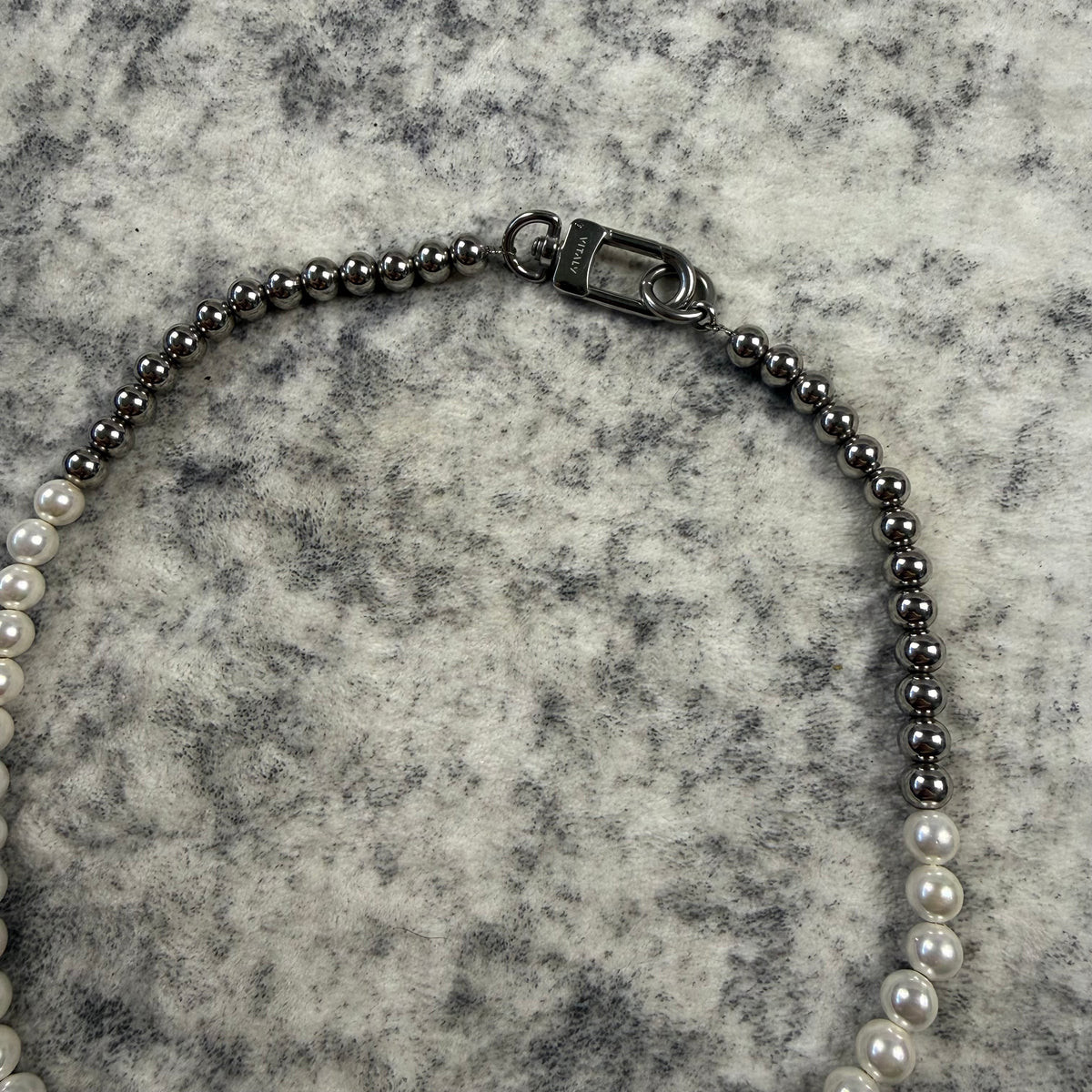 Vitaly Pearl & Steel Beaded Necklace