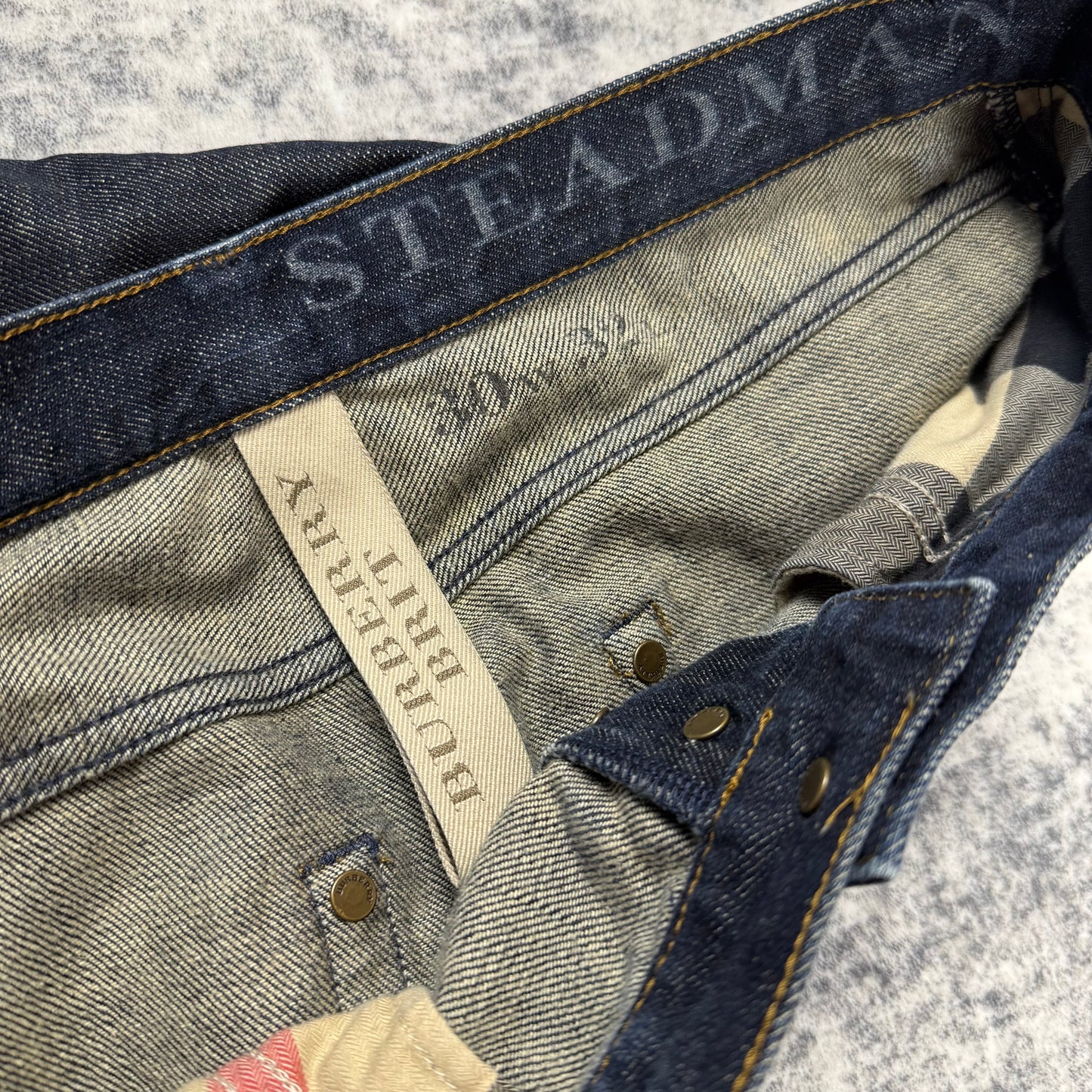 Burberry Dark Wash Straight Fit Denim Jeans