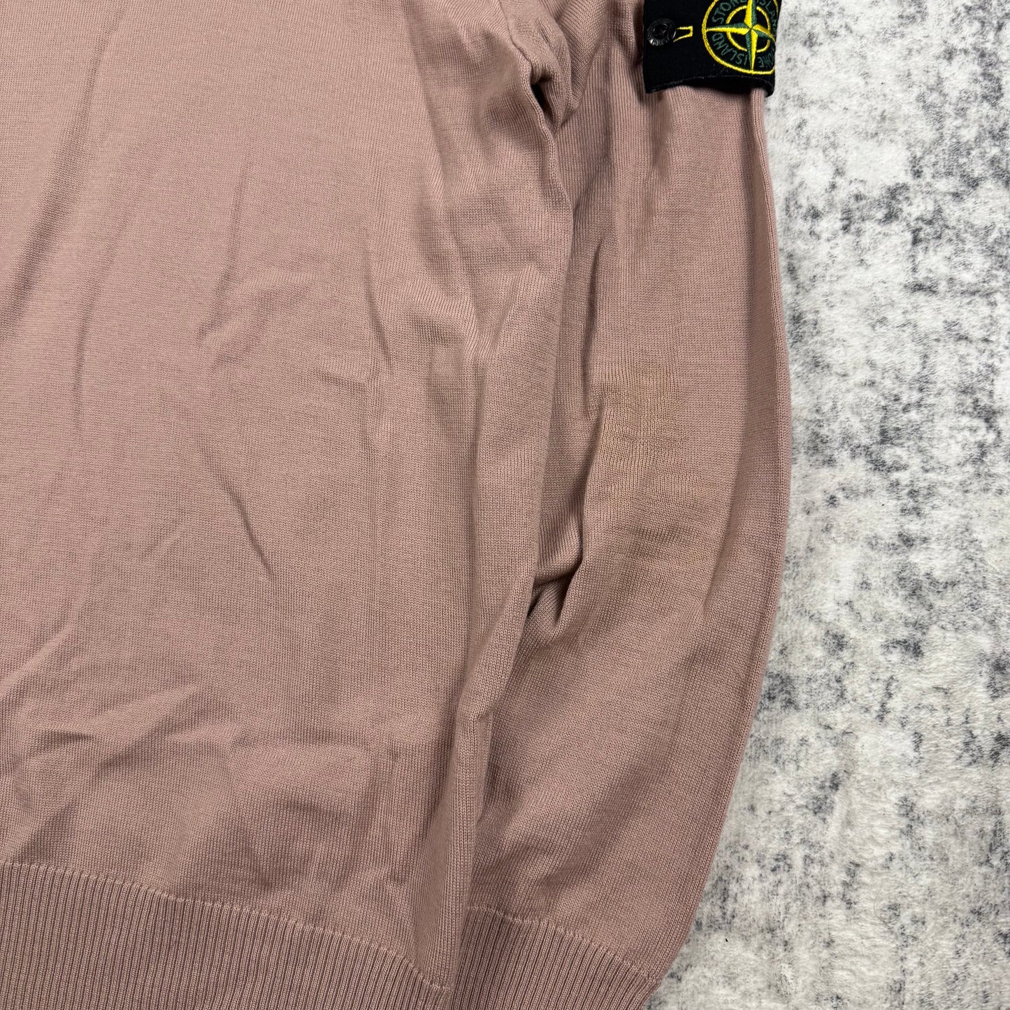 Stone Island Dust Pink Crewneck Knit Sweater