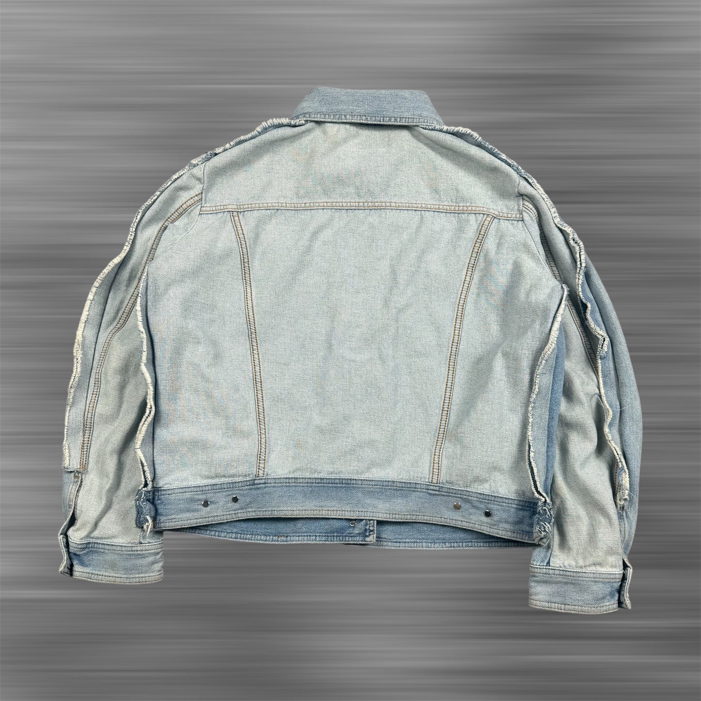 SS2017 Maison Margiela Two Tone Blue Denim Jacket
