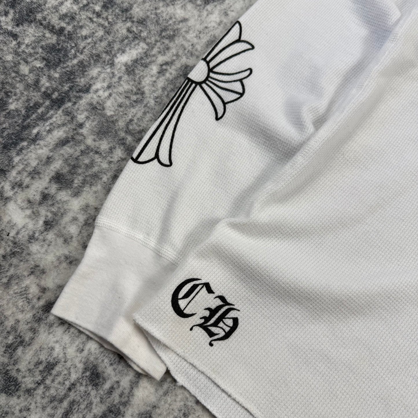 Chrome Hearts Horseshoe Cross Scroll Thermal ‘White’ L/S