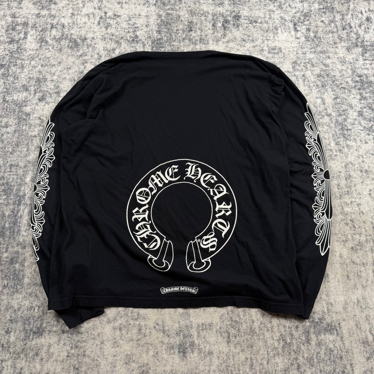 Chrome Hearts Floral Cross Horseshoe Pocket ‘Black’ Long Sleeve