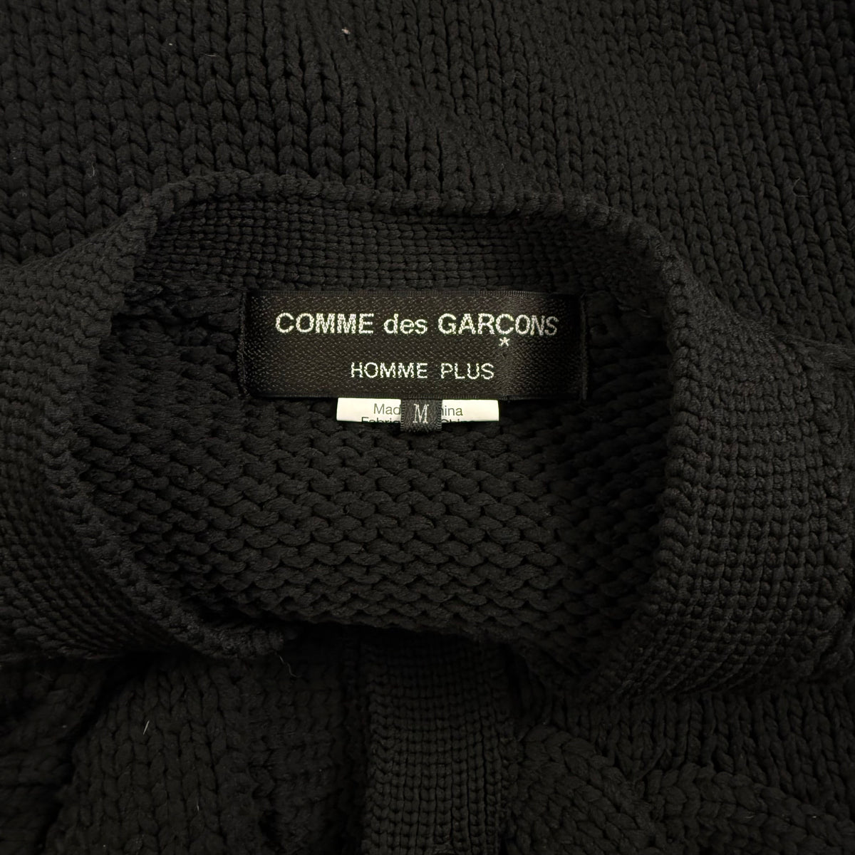 COMME DES GARÇONS HOMME PLUS Braided V-Neck ‘Black’ Cardigan
