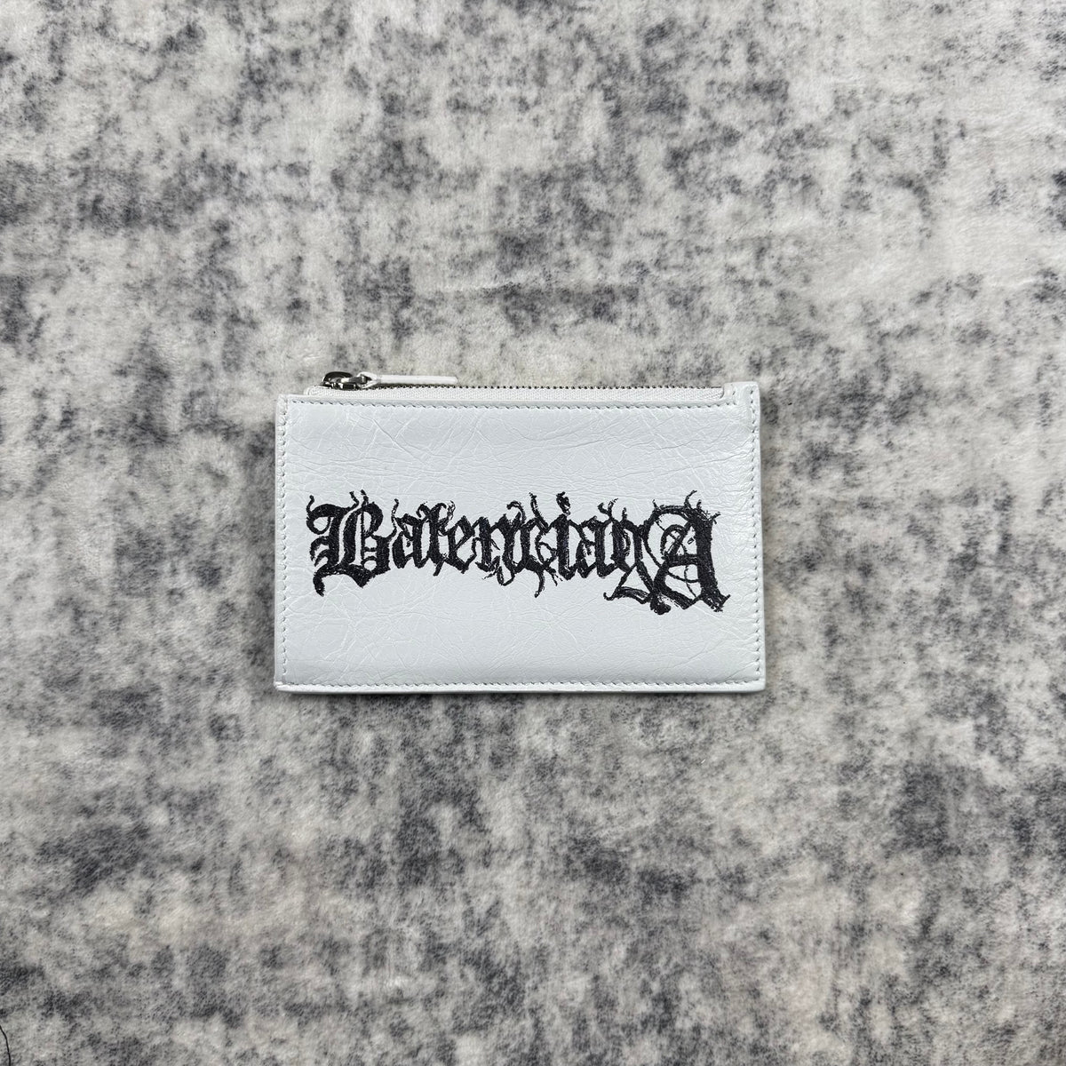 Balenciaga Diy Metal Logo Leather Card Holder