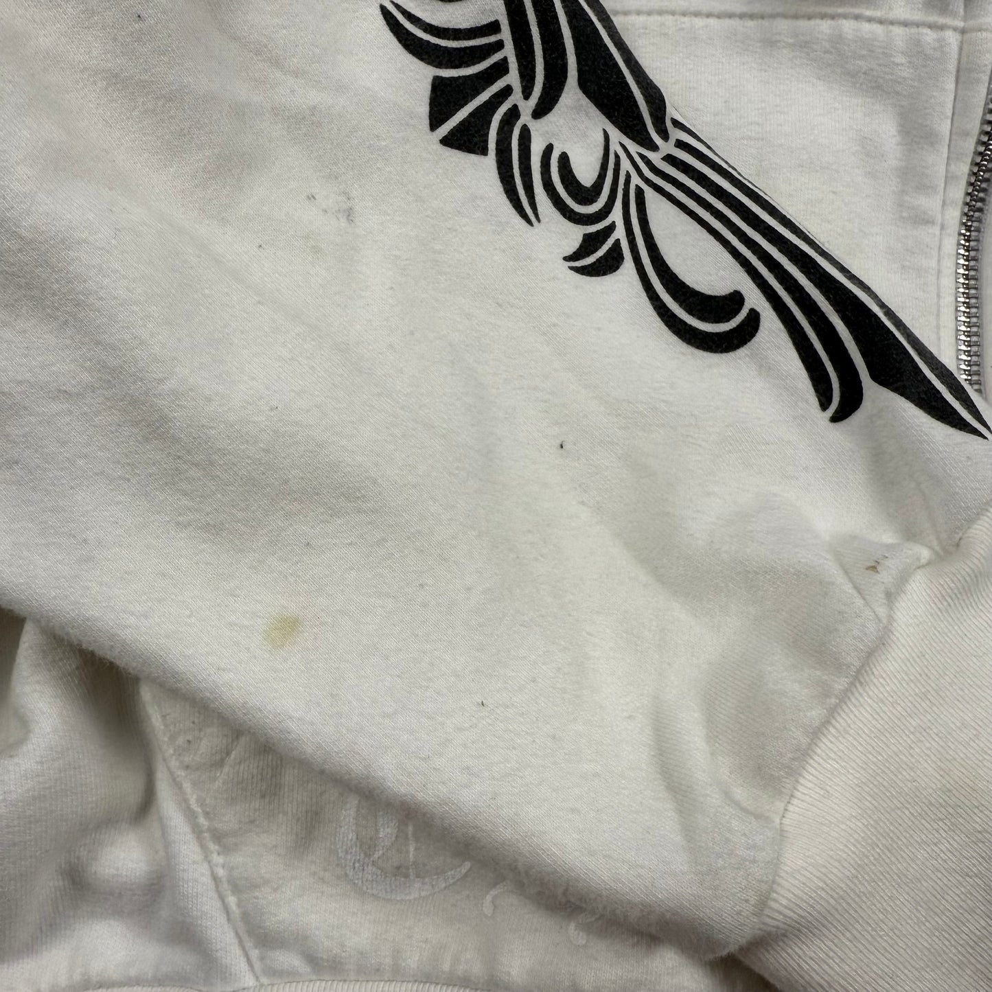 Chrome Hearts Horseshoe Floral ‘White’ Zip Up Hoodie