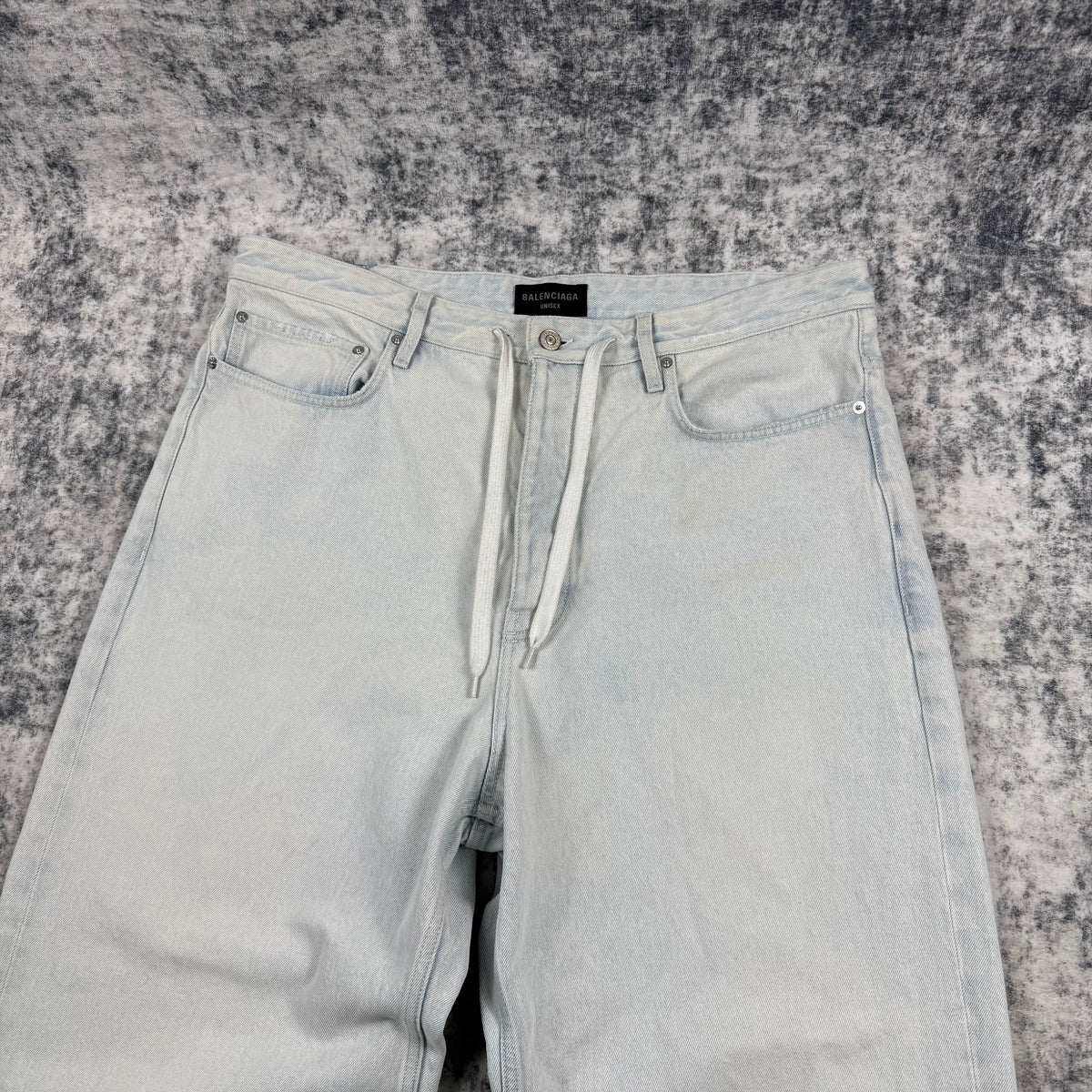 Balenciaga Heavy Bleached Blue Baggy Jeans