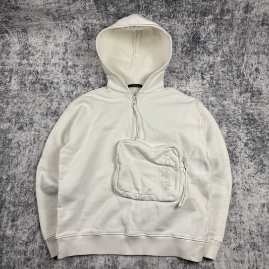Louis Vuitton 3D Patched Pocket Half-Zip ‘White’ Hoodie