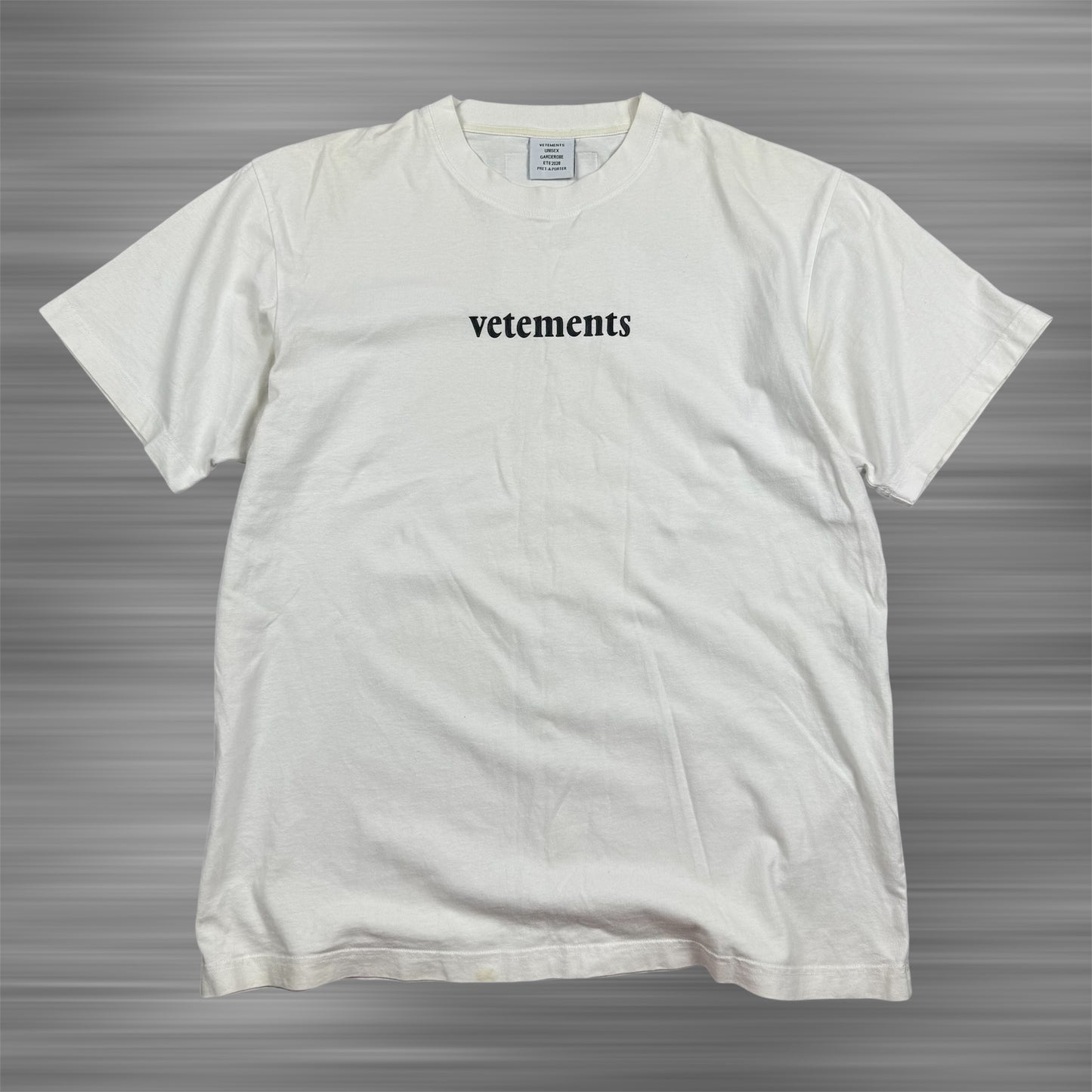 Vetements 2020 Shipping Label ‘White’ T-Shirt