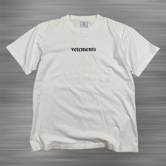 Vetements 2020 Shipping Label ‘White’ T-Shirt