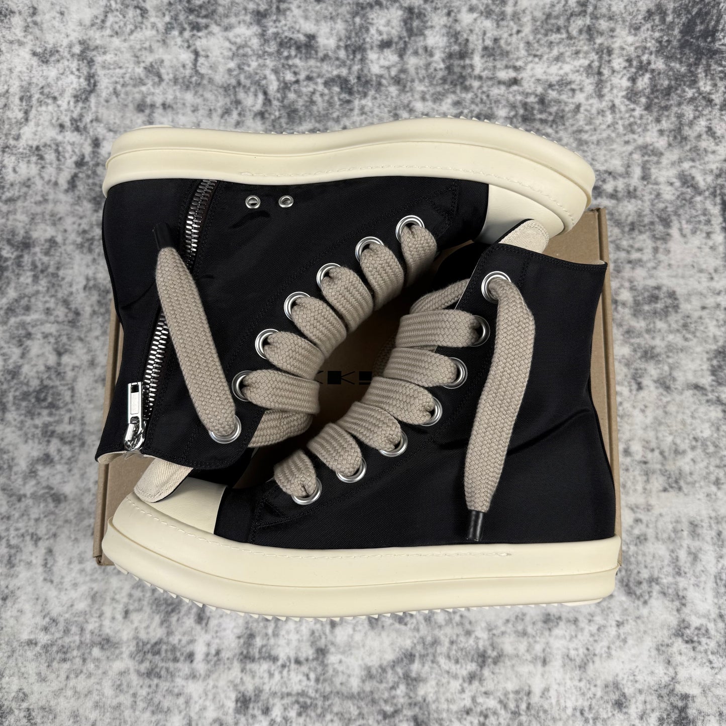 Rick Owens DRKSHDW Canvas High JumboLace ‘Black’ Shoes
