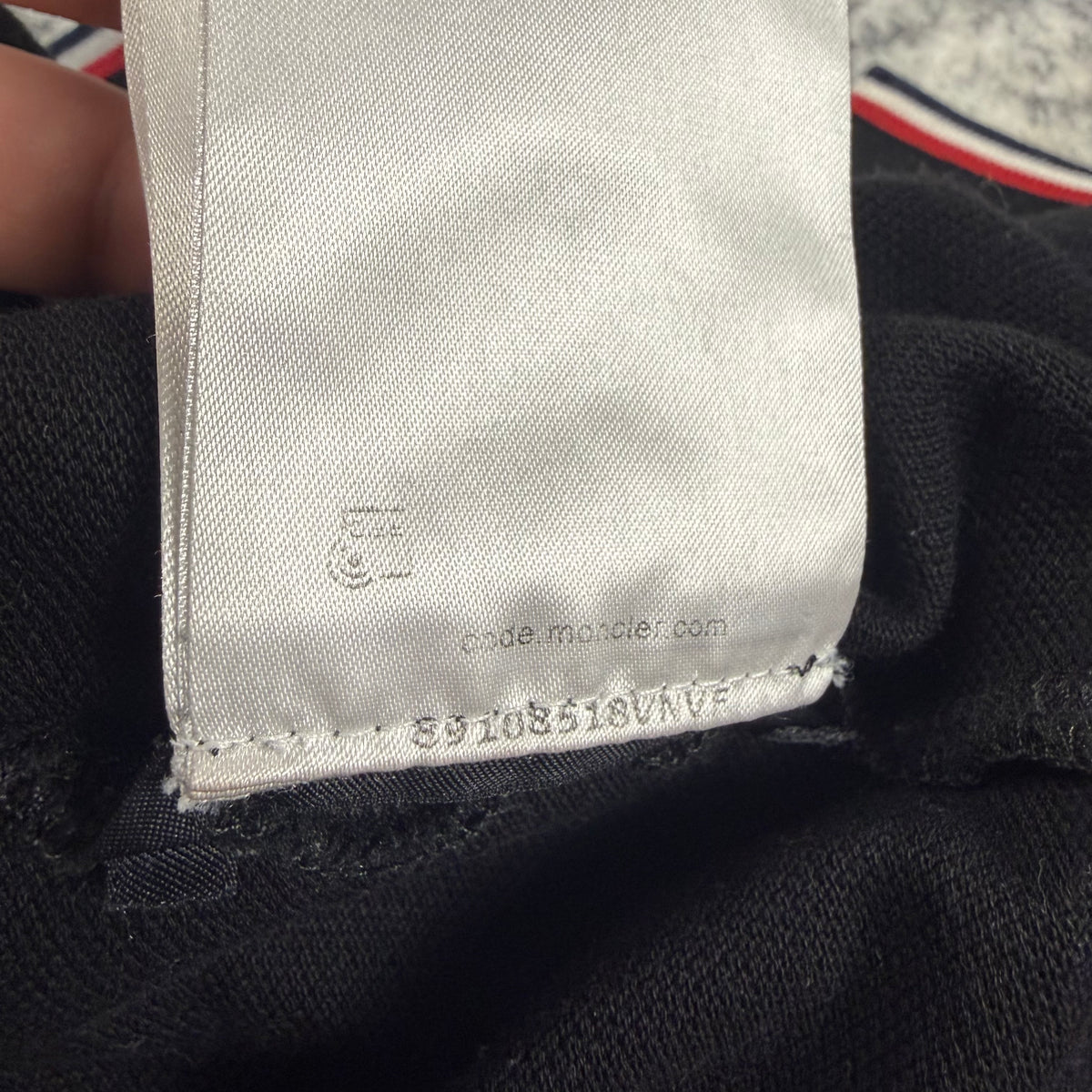 Moncler Logo Patch Tricolor Trim Polo Shirt