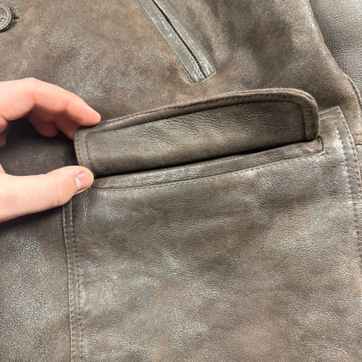 Gianni Versace Vintage 80-90s Leather Fur Coat