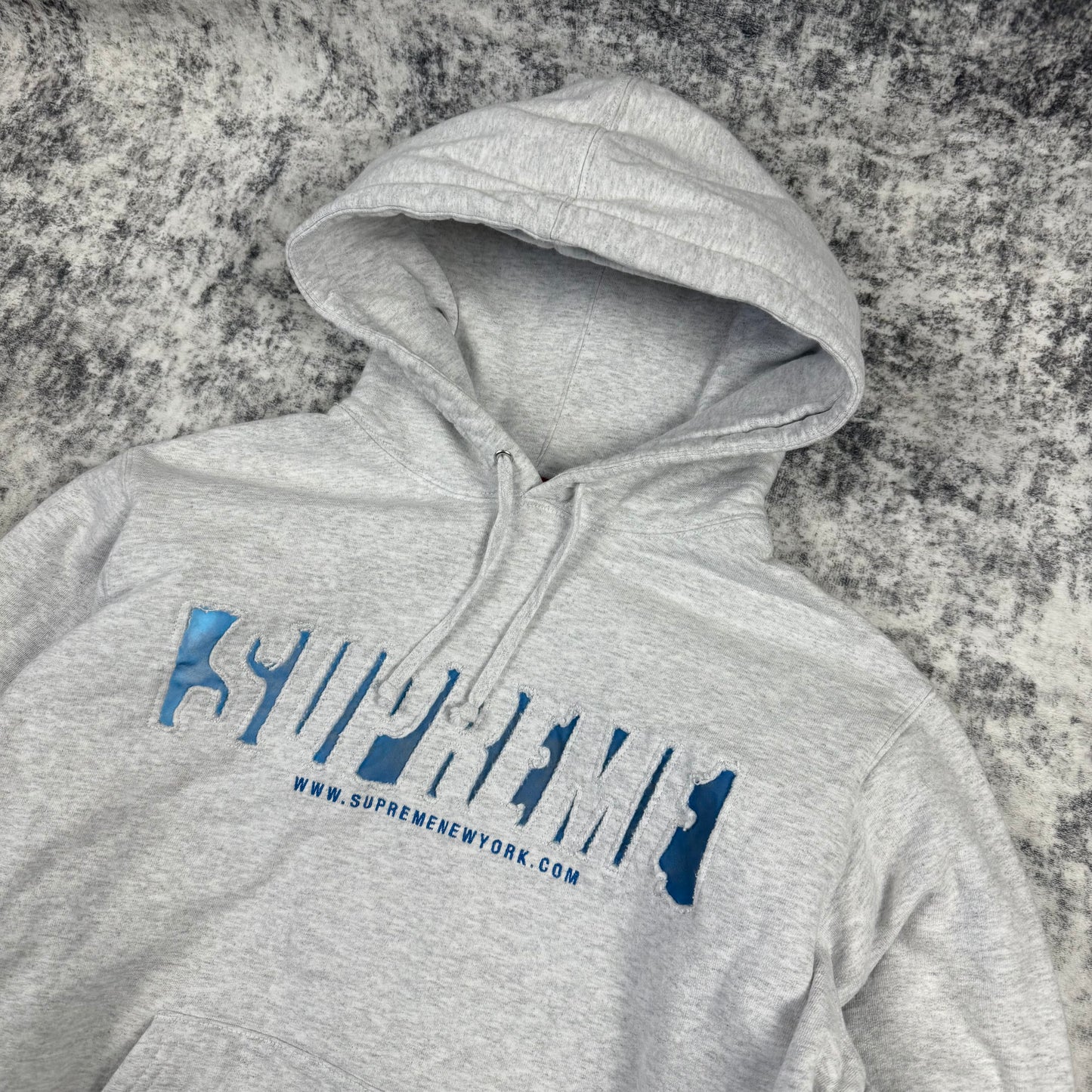 Supreme Reflective Cutout Logo ‘Gray’ Hoodie