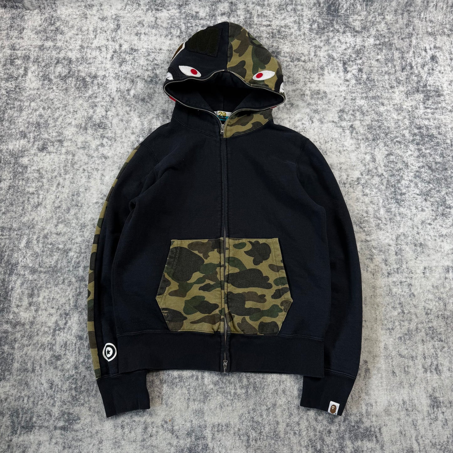A Bathing Ape 1st Camo Crazy Shark Full Zip Hoodie