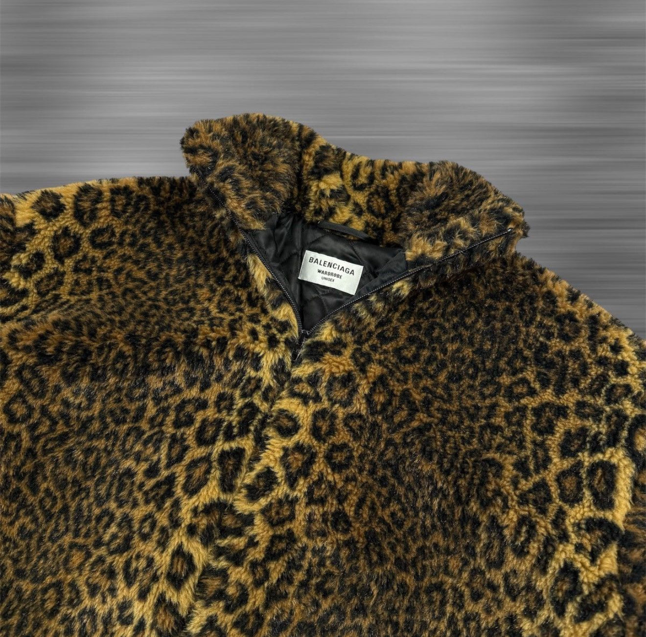 BALENCIAGA Oversized Leopard-Print Faux Fur Jacket