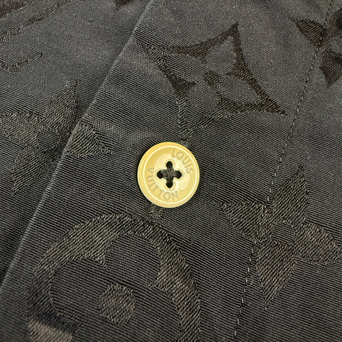 Louis Vuitton Monogram Moire Jacquard Short-Sleeved Silk Shirt
