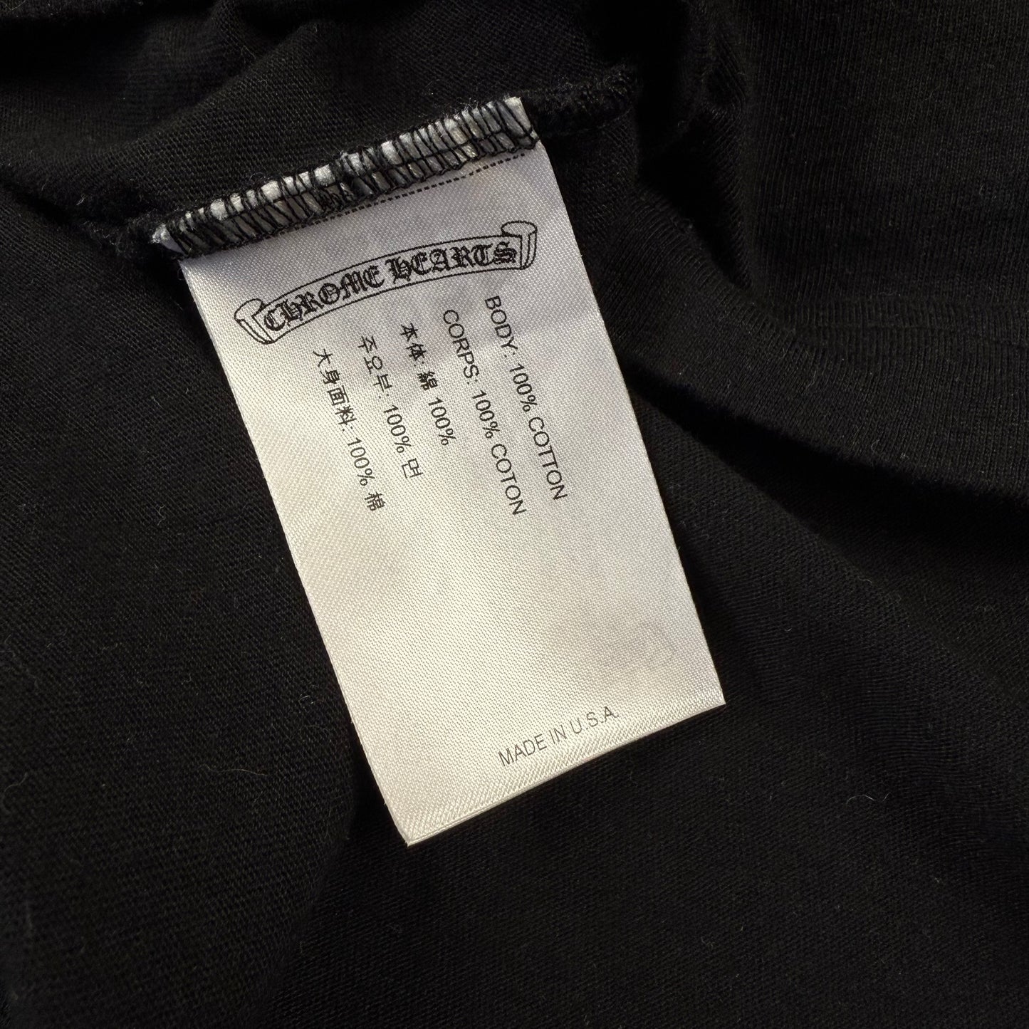 Chrome Hearts Neck Logo Tee ‘Black’