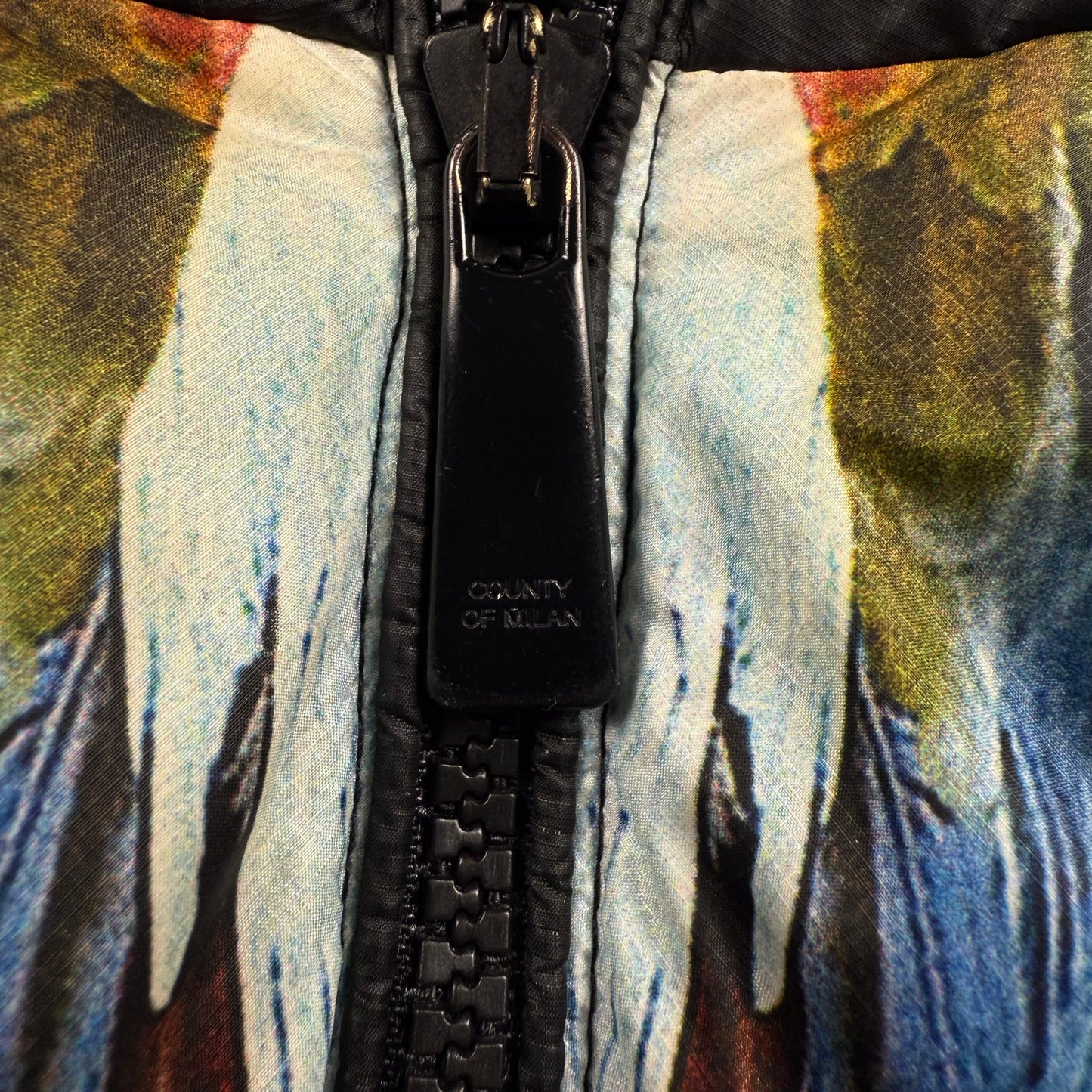 Marcelo Burlon County of Milan Blue Wings Down Puffer Jacket