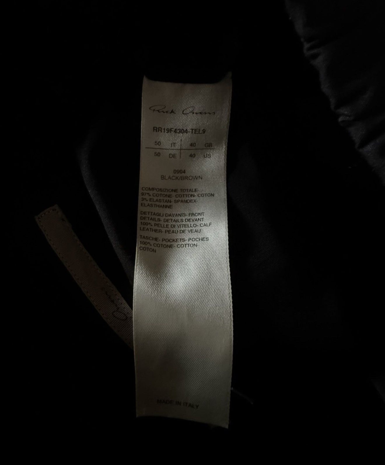 Rick Owens FW19 "Larry" Suede Panel Cargo
Joggers