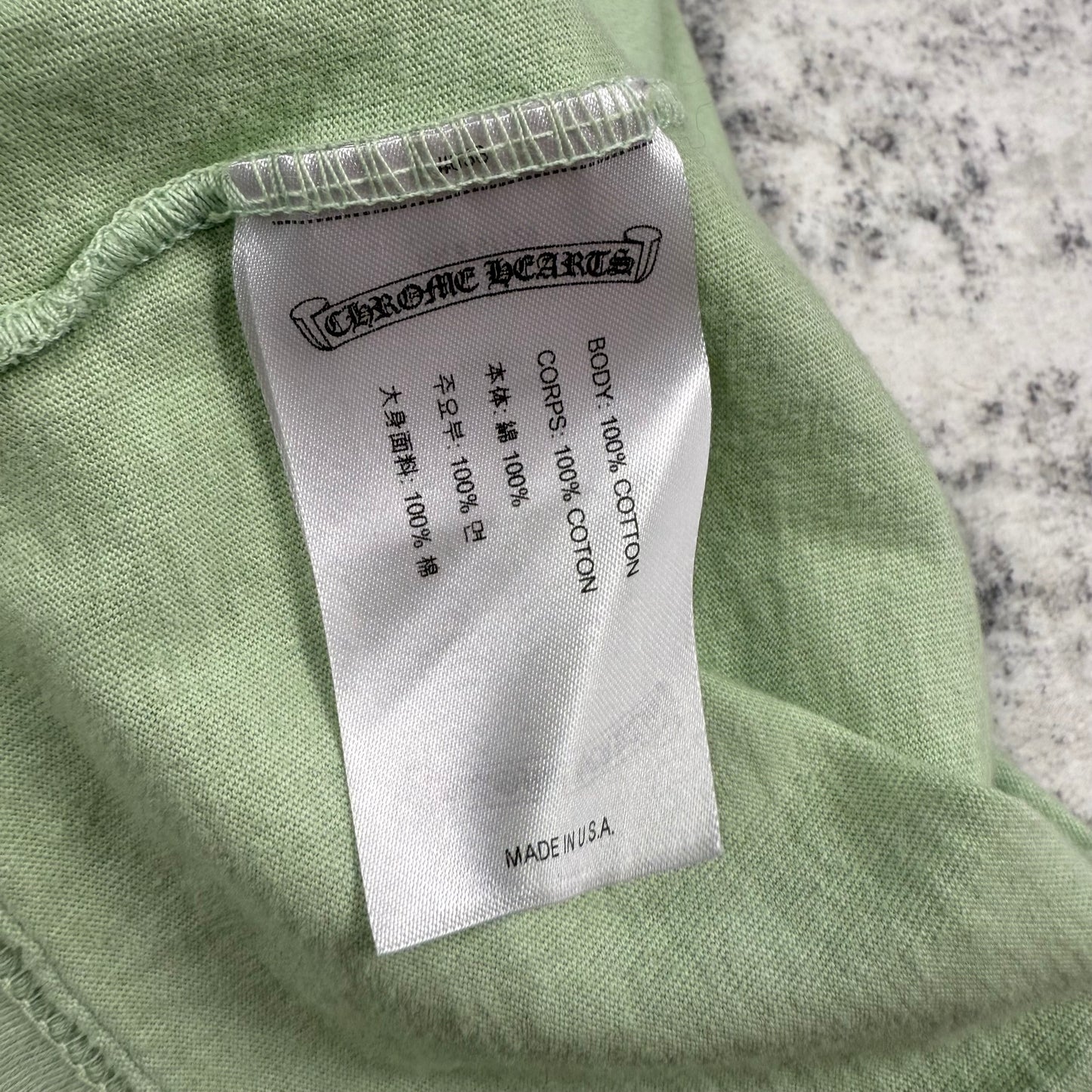 Chrome Hearts Neck Logo ‘Lime’ Long Sleeve