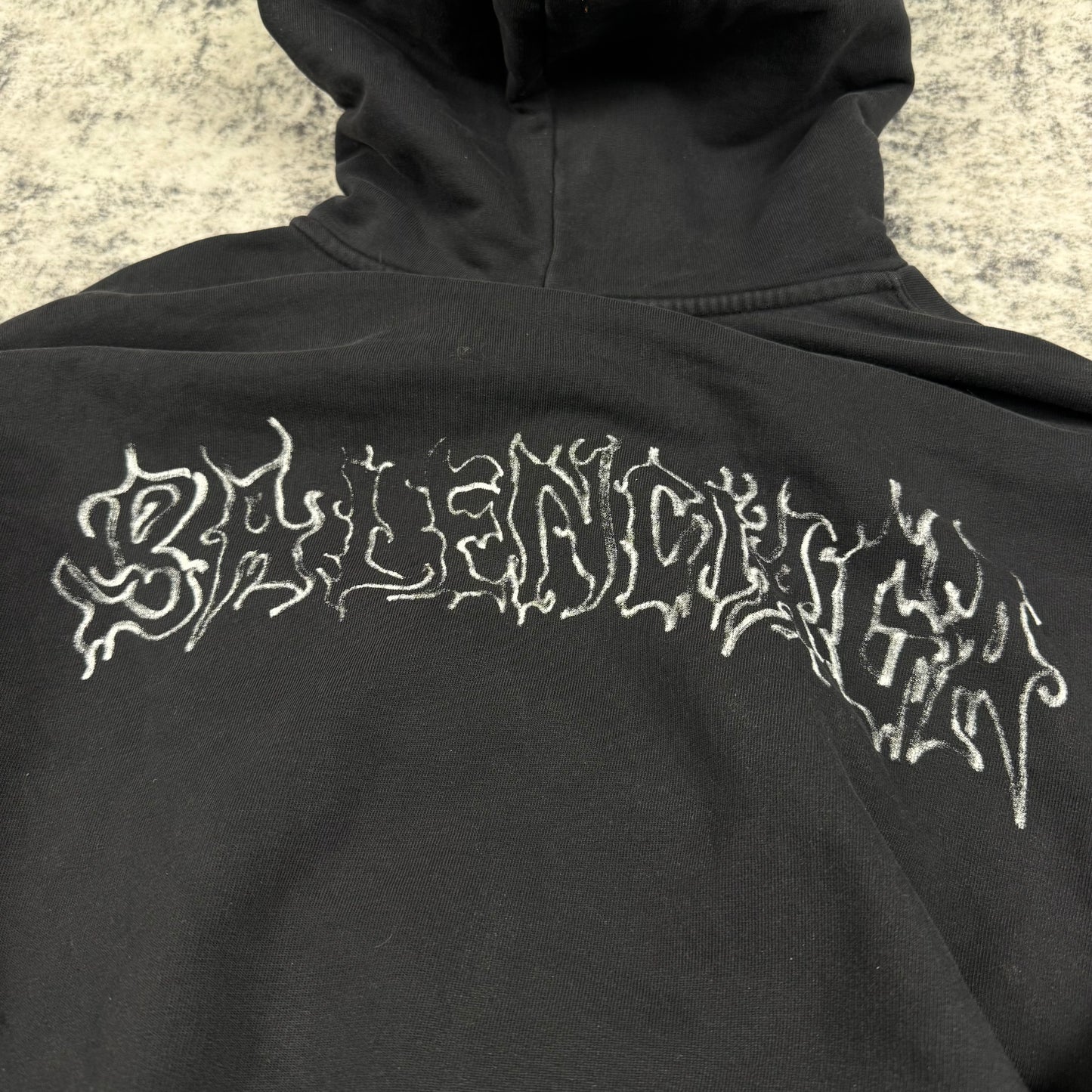 Balenciaga DIY Metal Outline ‘Black’ Hoodie