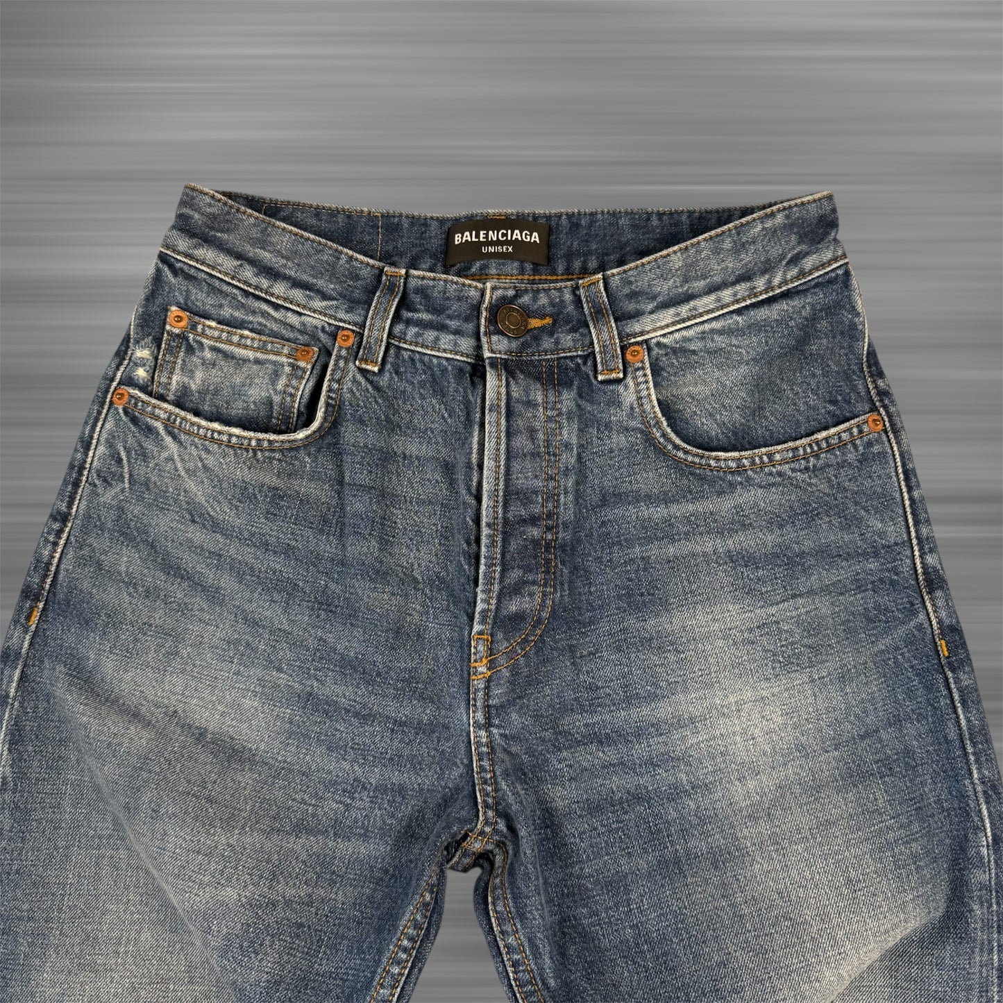 Balenciaga Denim Distressed Blue Jeans