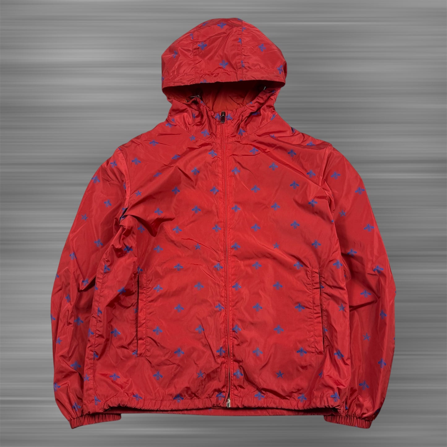 Gucci Bee And Star Print Windbreaker ‘Red’ Jacket