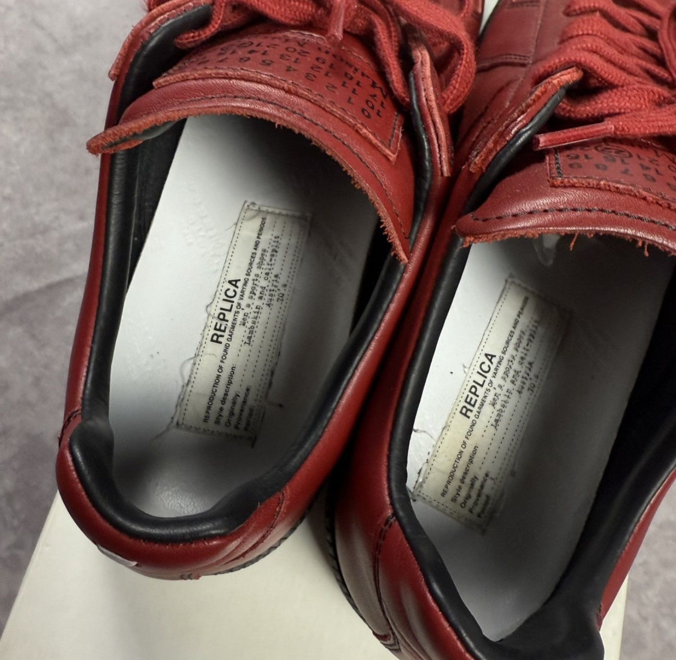 Maison Margiela Red Leather Gats