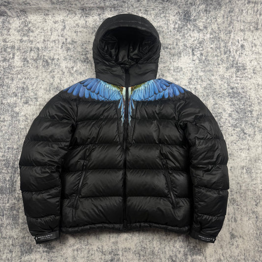 Marcelo Burlon County of Milan Blue Wings Down Puffer Jacket