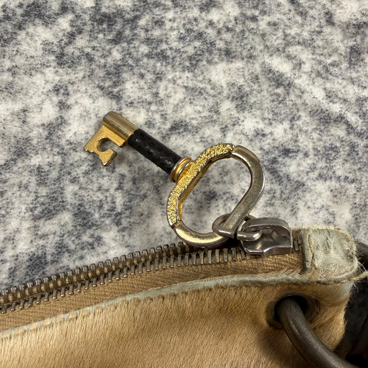 Dries Van Noten Pony Hair Patchwork Leather Crossbody Bag