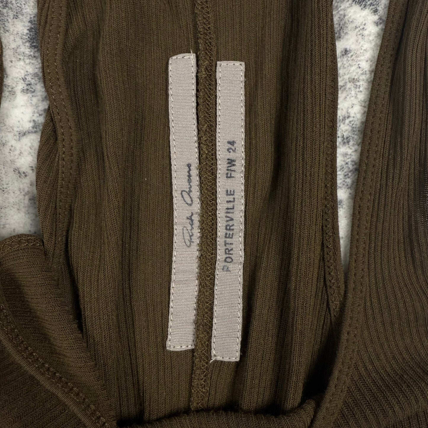 Rick Owens Porterville Asymmetric One-Shoulder Ribbed Top
