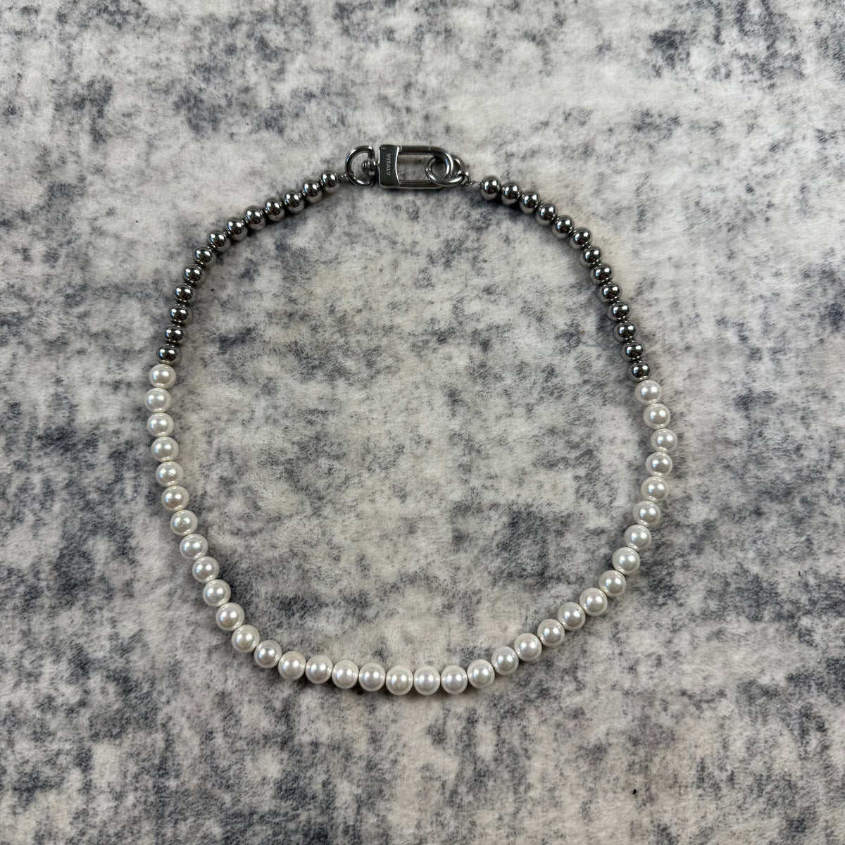 Vitaly Pearl & Steel Beaded Necklace