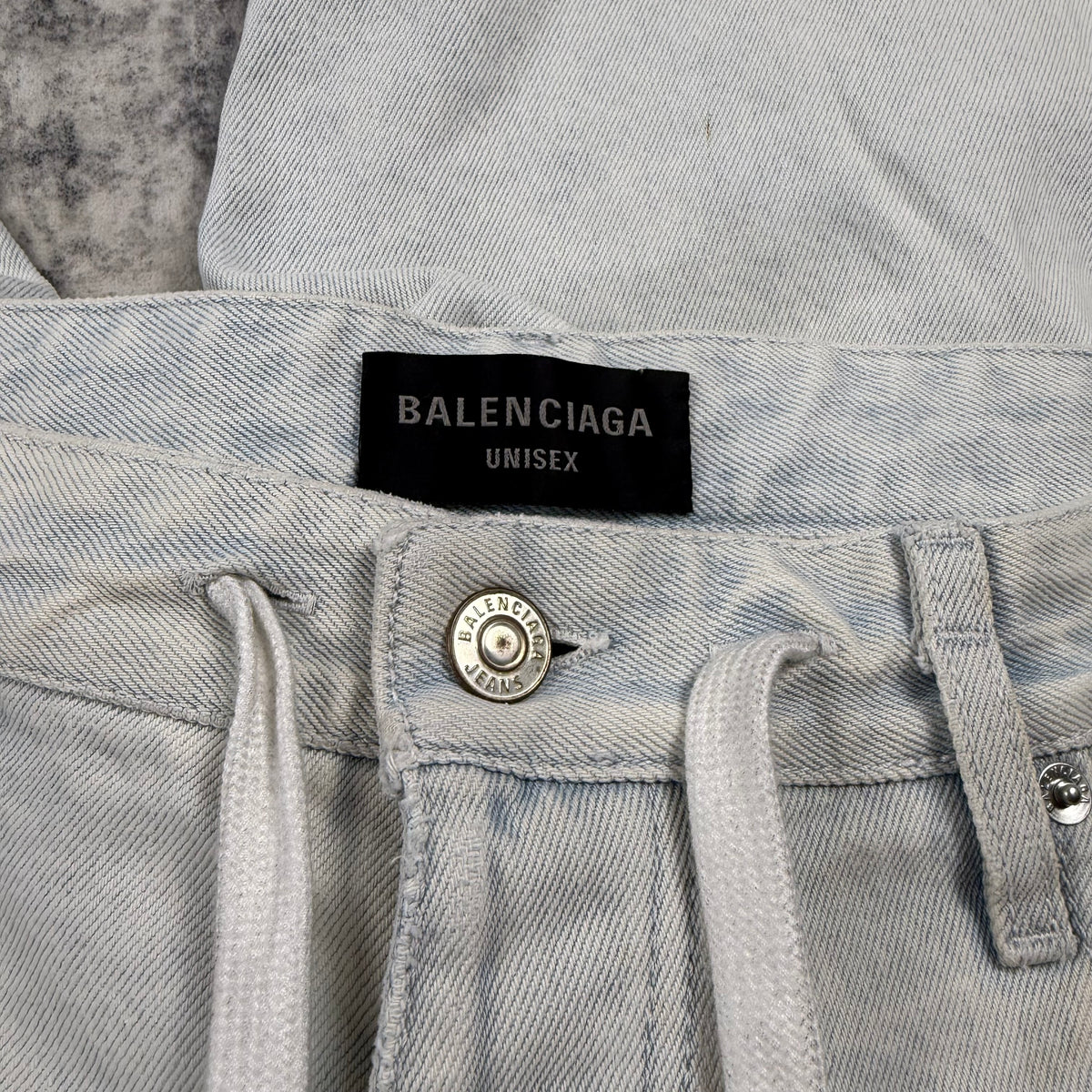 Balenciaga Heavy Bleached Blue Baggy Jeans