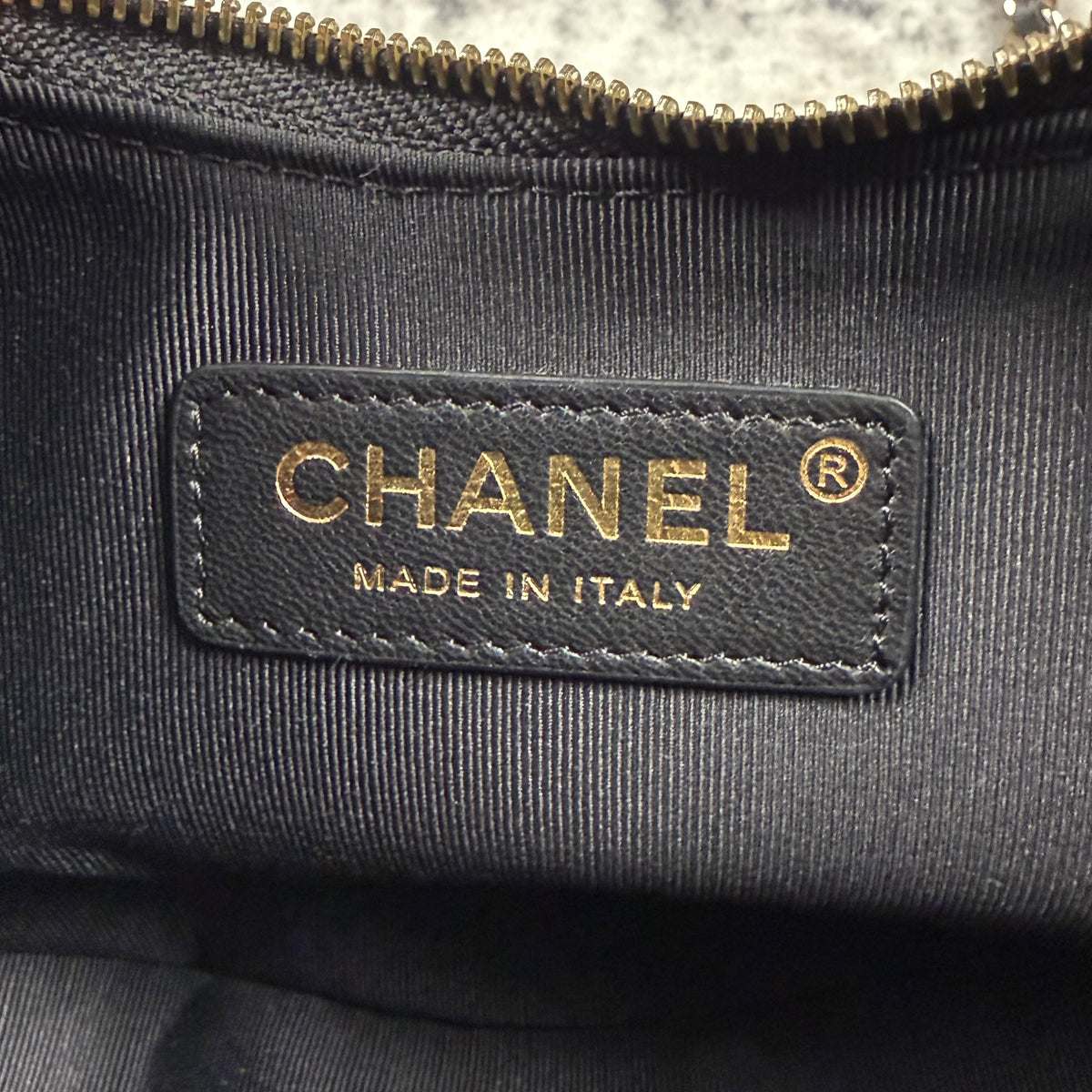 Chanel Black Quilted Lambskin Chain Hobo Bag