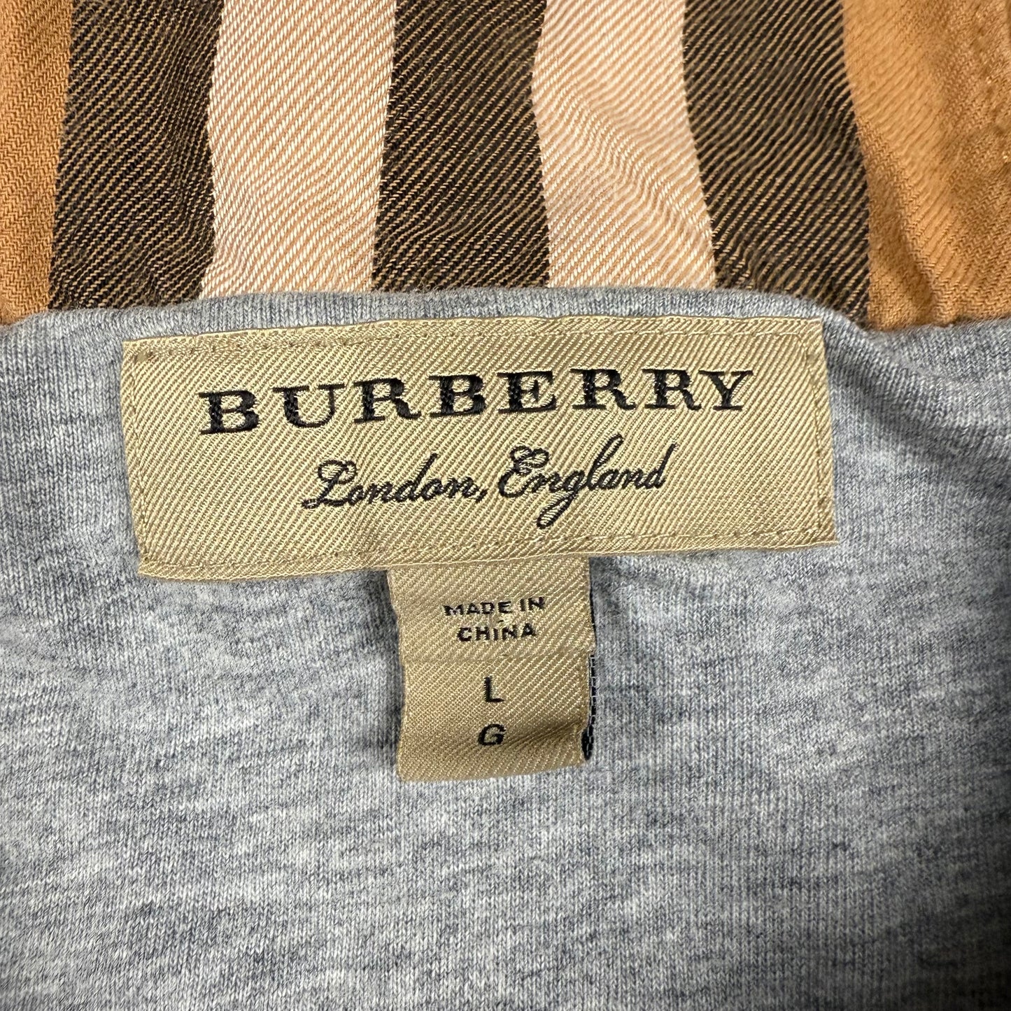 Burberry Nova Check Classic Logo ‘Gray’ Zip Up Hoodie