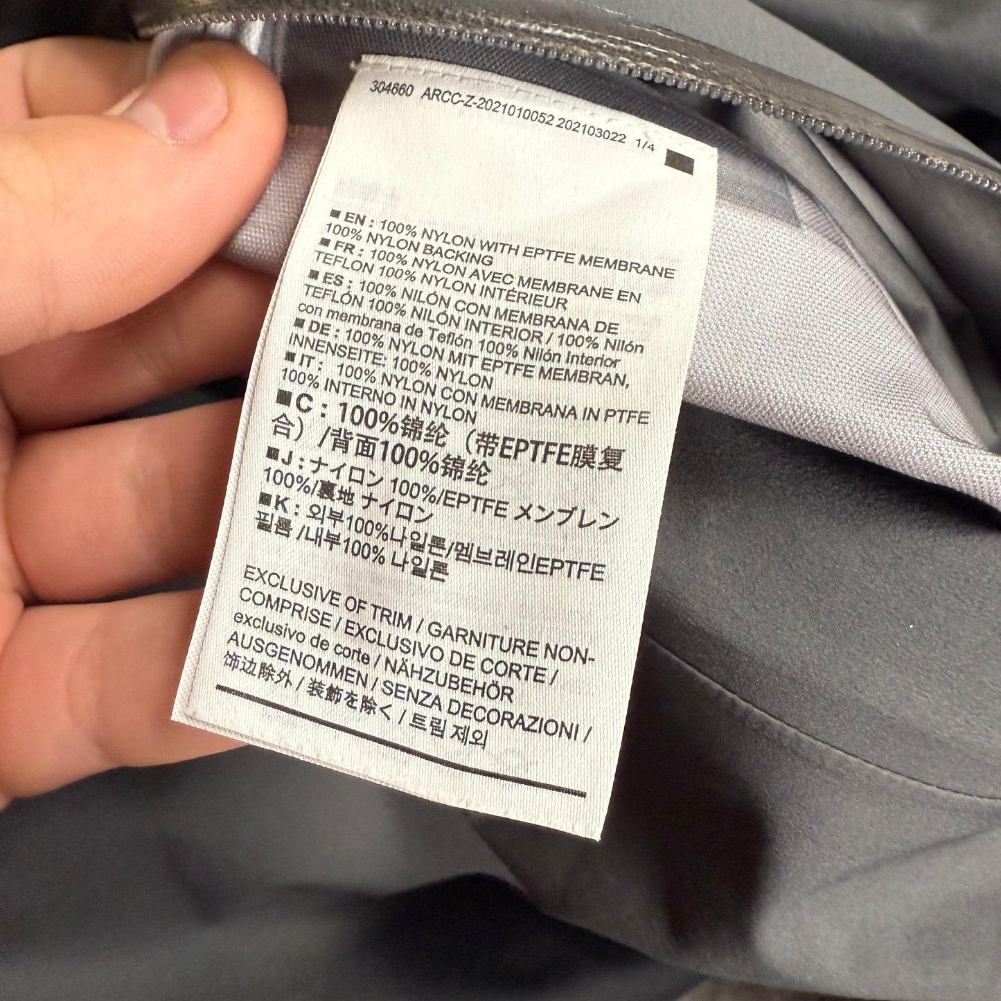 Arc’teryx Beta Gore-Tex ‘Gray’ Jacket