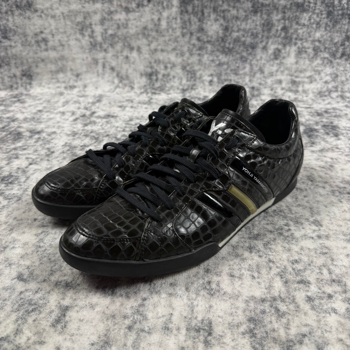 Y-3 x Adidas Croc Embossed Sala Low-Top ‘Black’ Shoes