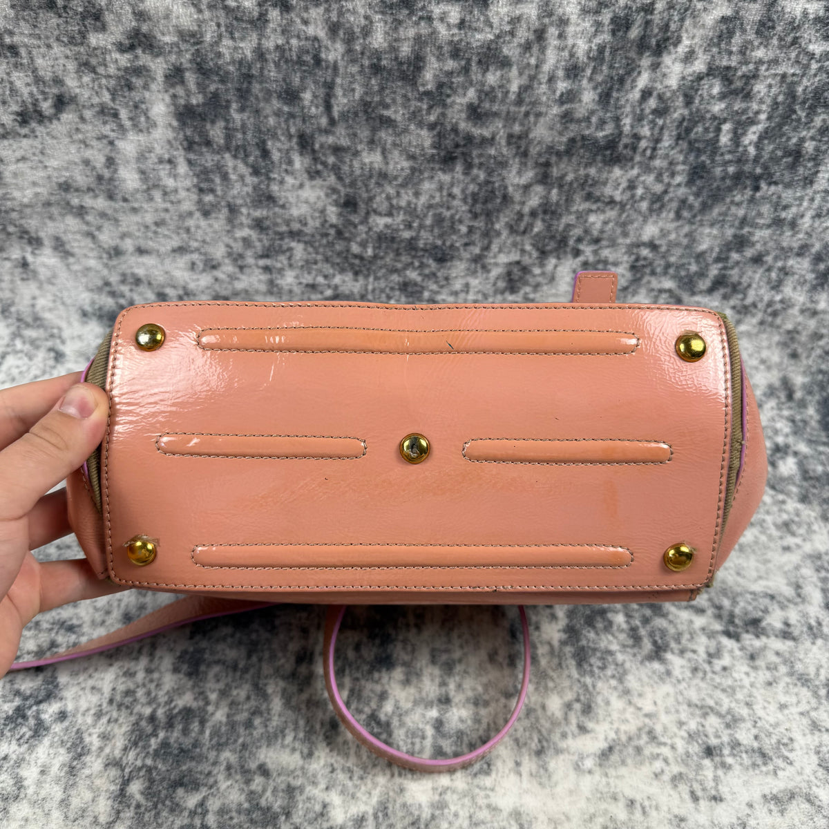 Vintage Yves Saint Laurent Muse Two Pink Patent Leather Shoulder Bag
