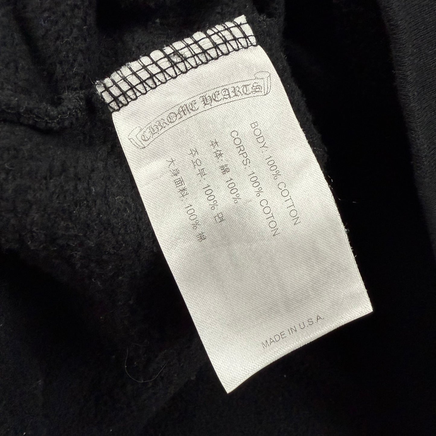 Chrome Hearts Vertical Black Hoodie