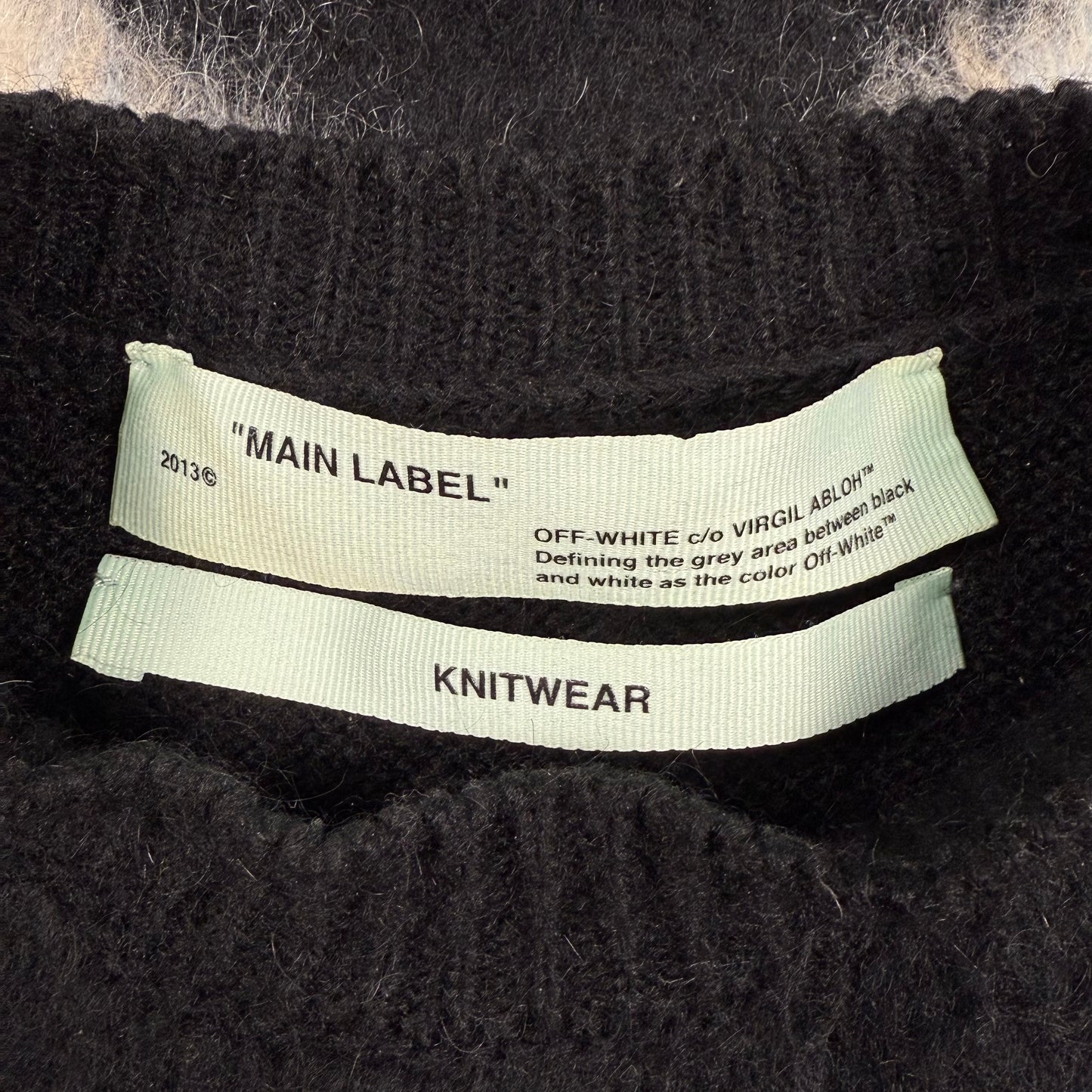 OFF-WHITE Mohair ‘Black/Gradient’ Wool Sweater