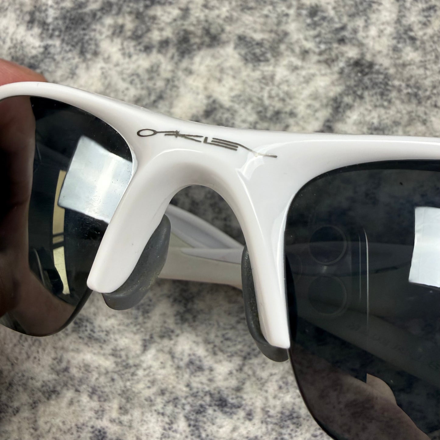 Oakley Half Jacket Polarized ʼWhite’ Sunglasses