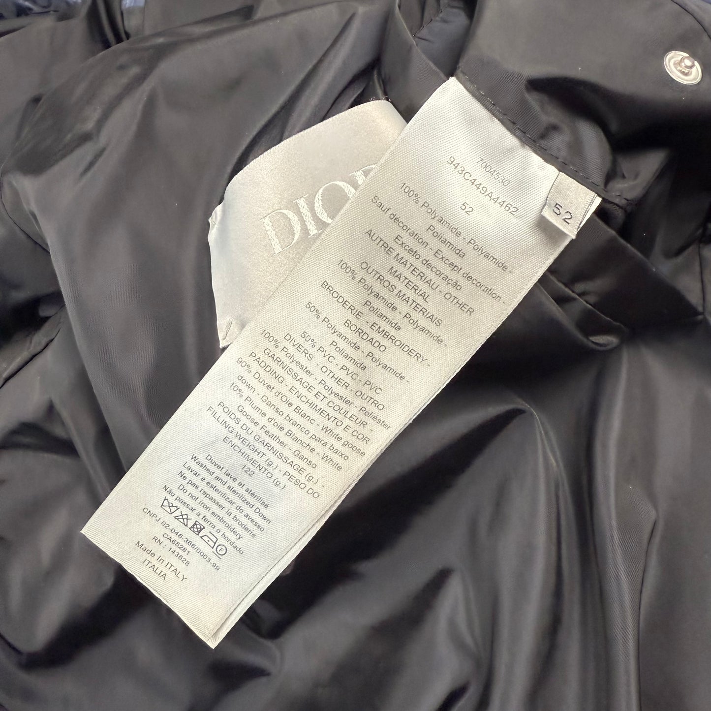 Dior Oblique ‘Navy/Blue’ Technical Jacquard Down Jacket
