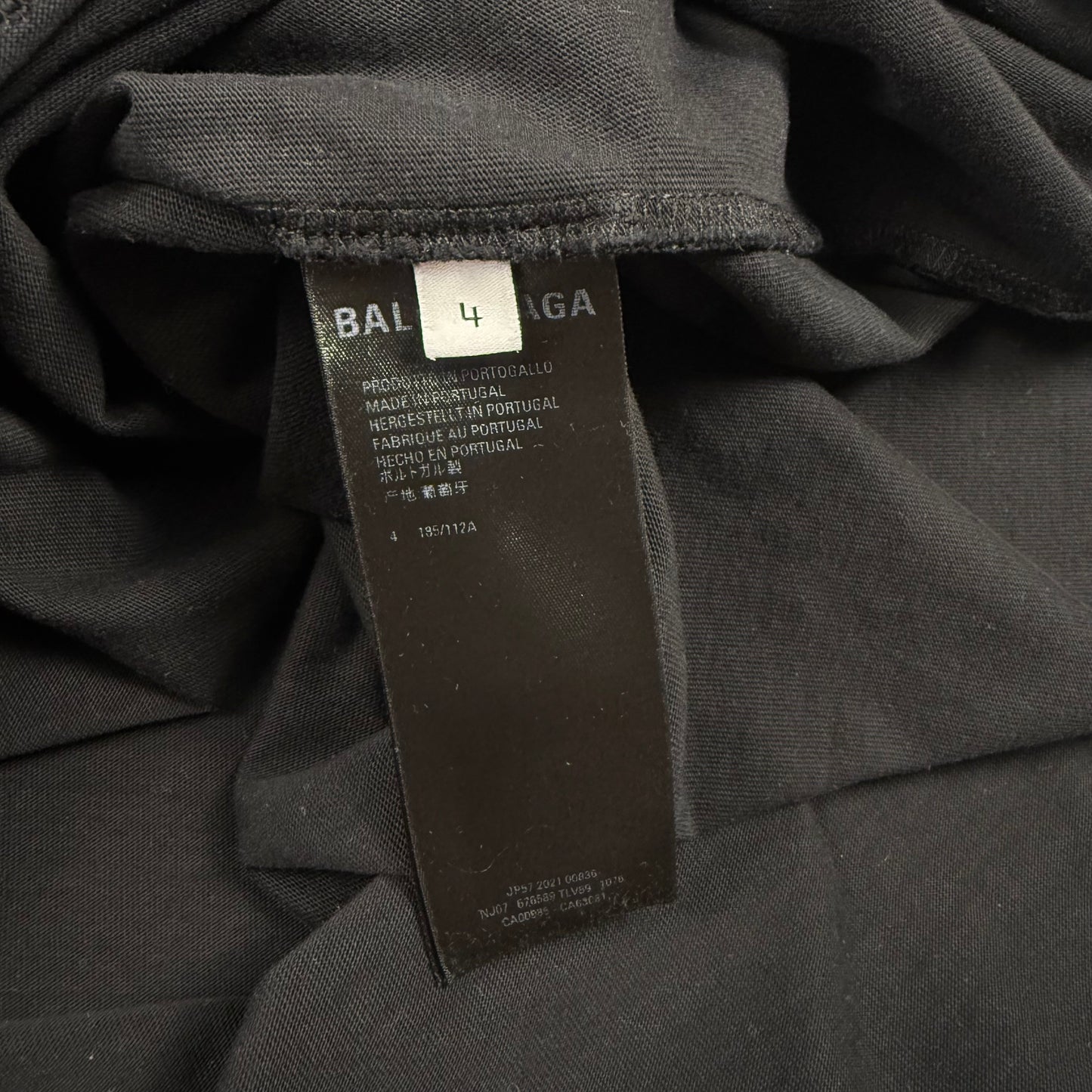 Balenciaga College Oversized ‘Black’ T-Shirt