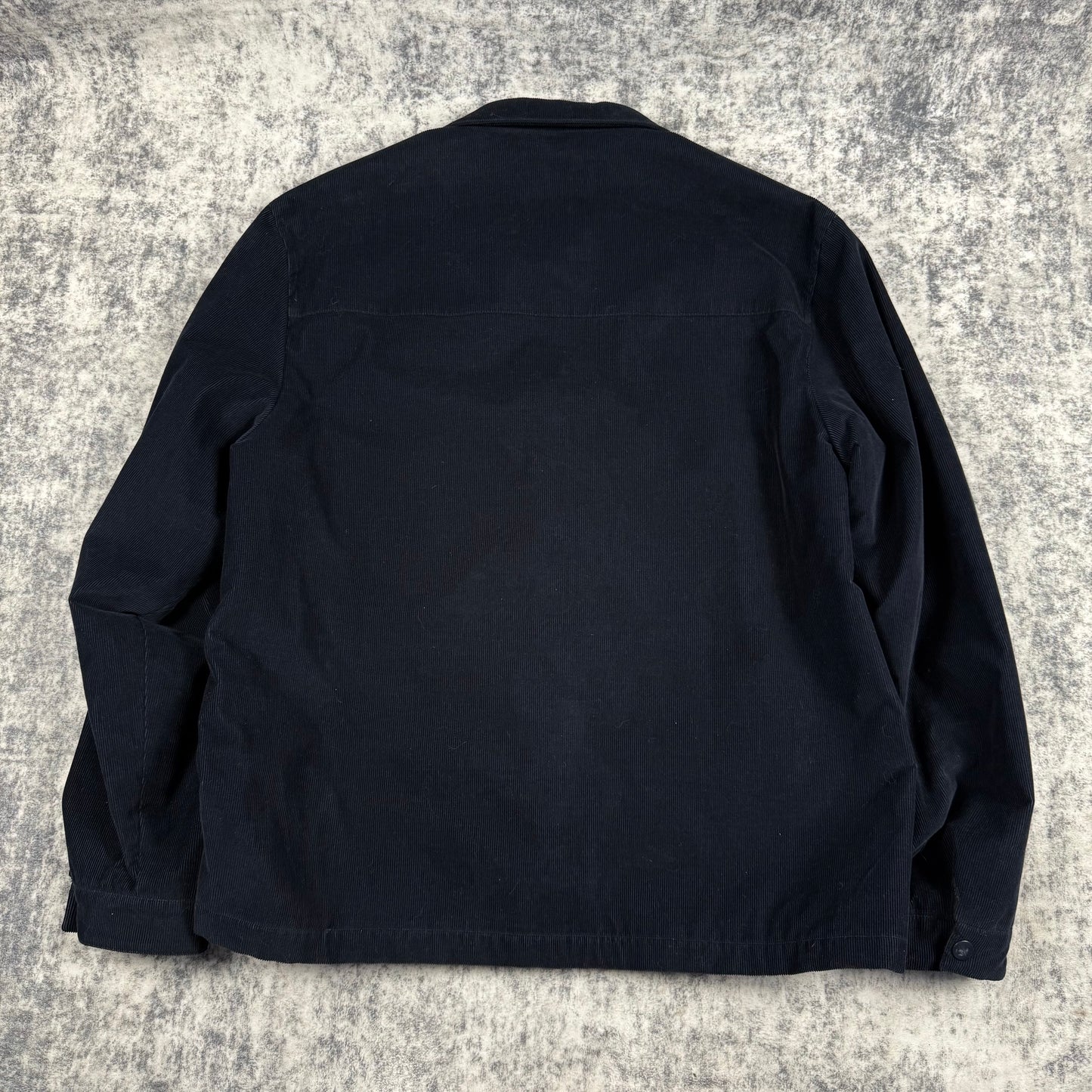 Prada Corduroy Logo Snap Button Up ‘Navy’ Shirt Jacket