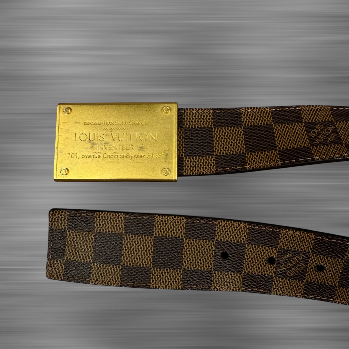 Louis Vuitton Leather Monogram Reversible Belt