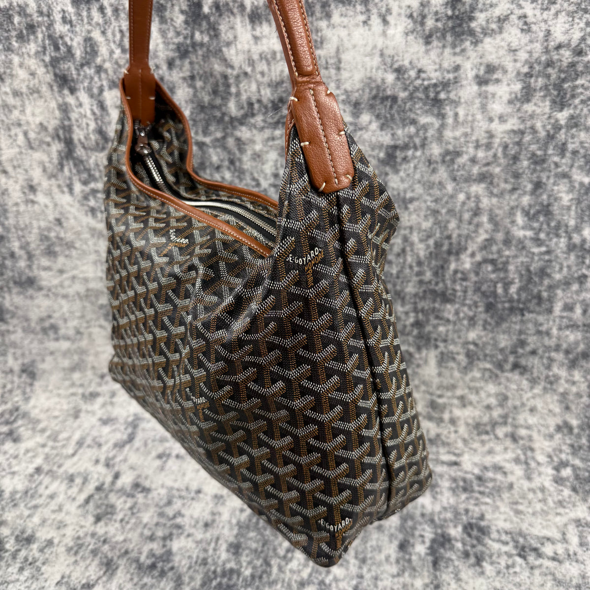 Goyard Bohème Black Goyardine Limited Edition Hobo Bag