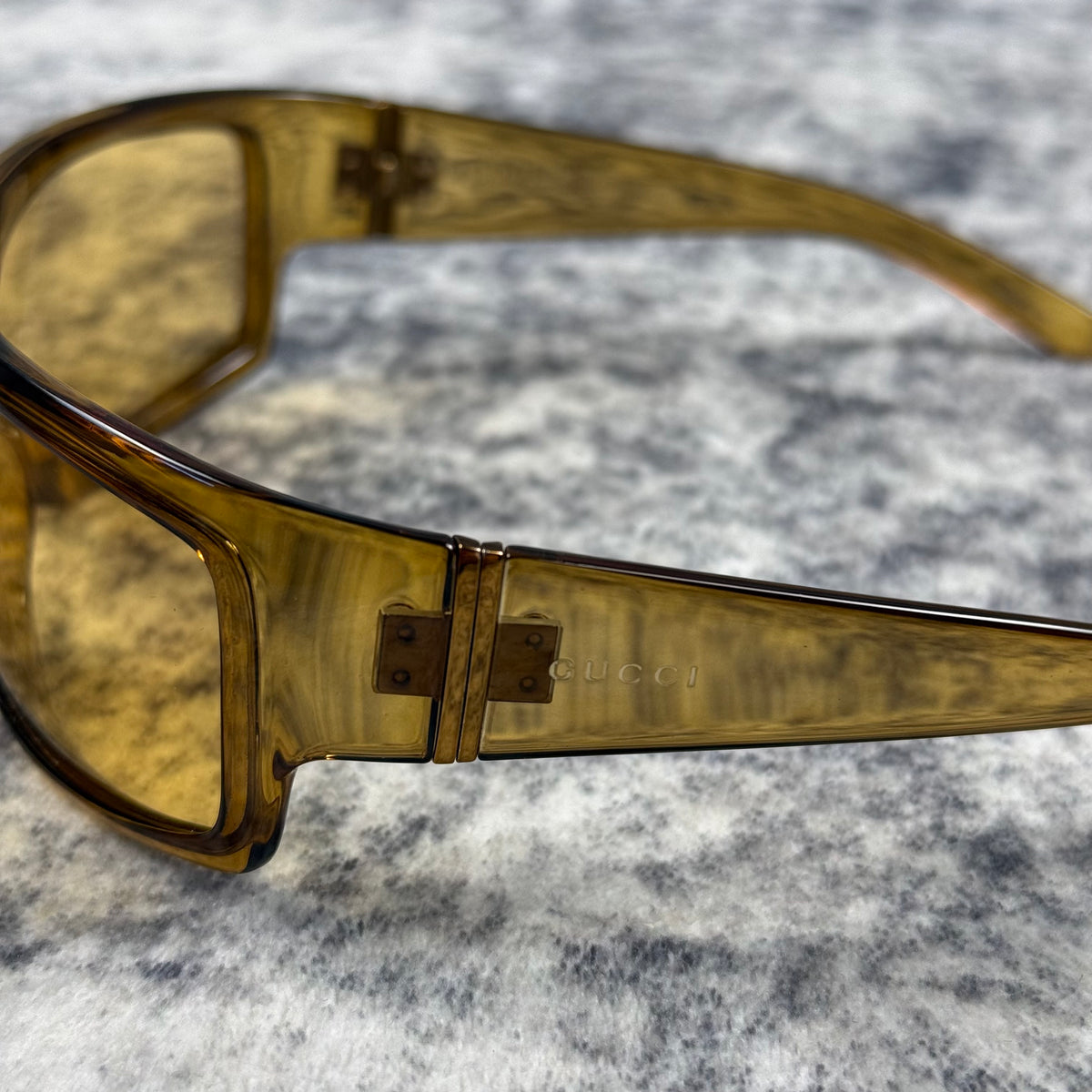 Gucci Vintage GG Amber Shield Sunglasses